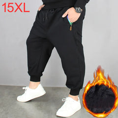 Plus Size 5XL 6XL 12XL 15XL Winter Warm Fleece Pants Men Thick Casual Thermal Sweatpants Male Trousers High Quality Men Joggers