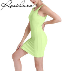 2023 Basic Women Tennis Skirt Yoga Sports White Dress Bodycon Beach Dresses Sexy Gym Sport Vest Cross Camisole Plus Size 2XL